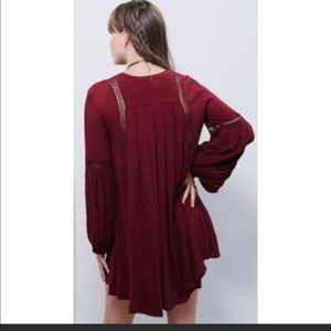 Free People XS dark red tunic.